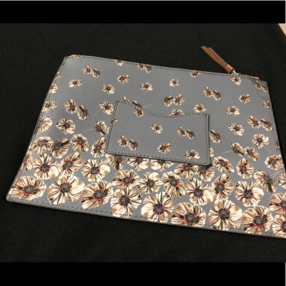 Banana Republic Handbags - Grey floral Banana Republic floral clutch pouch